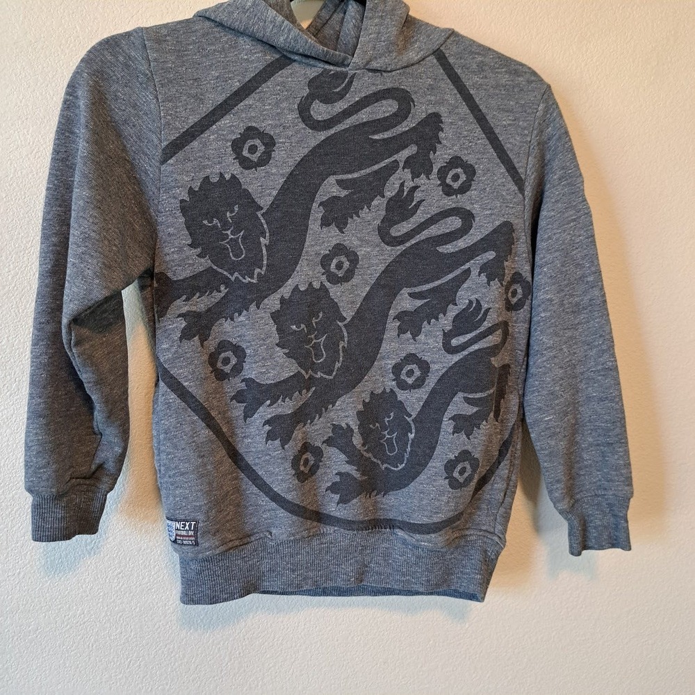 Next England Football Division Kids Heather Grey Hoodie Come On England